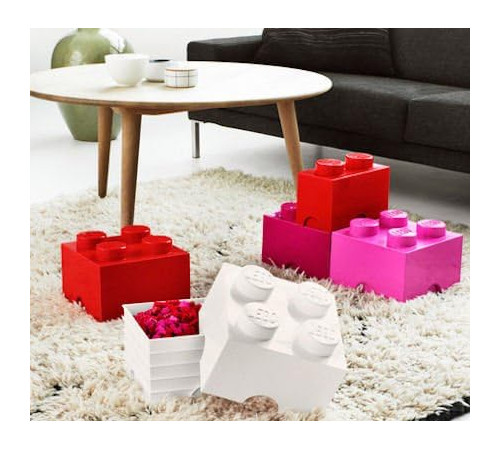 lego Контейнер для хранения storage brick 4 (25 x 25x18 cм) красный