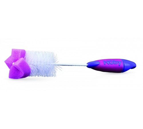 nuby id5540 perie pentru curatarea tetinelor si sticle in sort. 