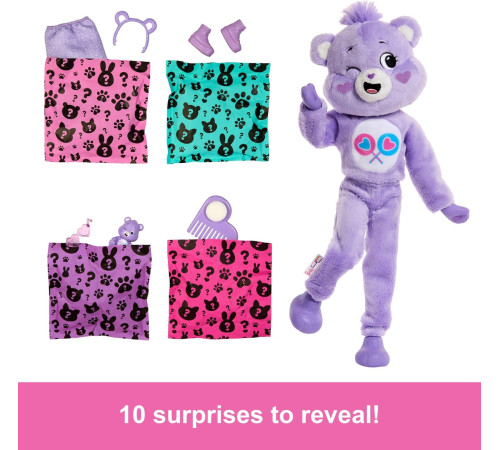 barbie jcn94 Кукла "cutie reveal" серия "care bears" - Мишка Забота