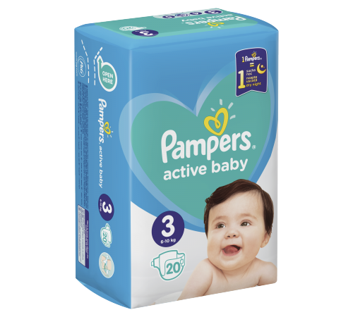 Pampers Active Baby 3 (6-10 кг.) 20 шт. pampers active baby 3 (6-10 кг.) 20 шт.