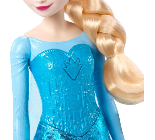 disney princess jlj07 păpușă muzicală frozen elsa "strălucirea puterii de gheață" (30 cm)