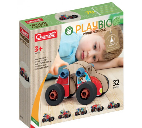  quercetti 80730 constructor din lemn play bio "automobil" (32 el.)