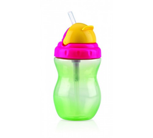 nuby id9688 Поильник-непроливайка с трубочкой 320 мл.(12m+)