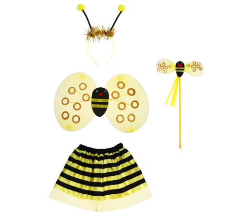 funny fashion zja359659 set aripi de albina cu fustita, cerc si bagheta