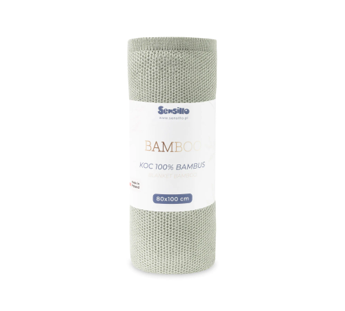 sensillo-43440 păturică tricotată din bambus "bamboo" (80х100 см) oliv