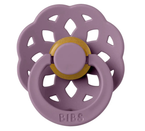 bibs suzeta rotunda din latex "boheme" (6-18 luni) mauve