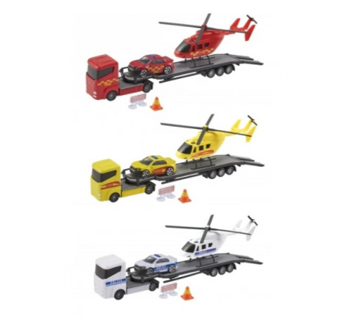 teamsterz 13770033 Игровой набор с металлическим вертолётом и машинками (26 см.)