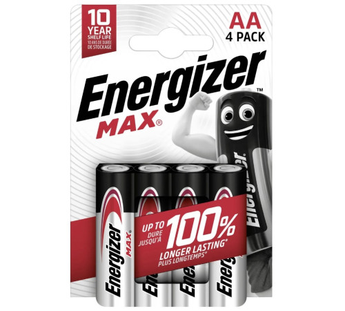 energizer max baterii alkaline aa (4 buc.)