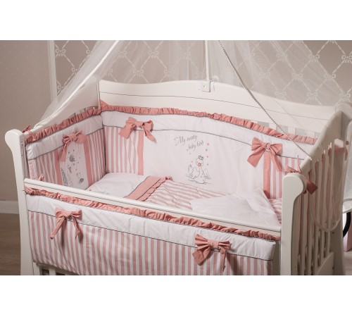 Dormi Baby постельное белье "Лебеди" розовый (6 единиц) dormi baby постельное белье "Лебеди" розовый (6 единиц)