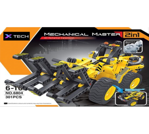xtech bricks 6804 constructor mecanic 2-în-1 "combinină și buggy" (301 el.)