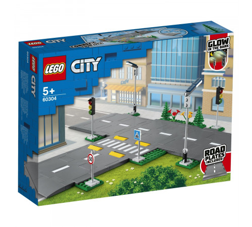  lego city 60304 Конструктор "Дорожные пластины" (112 дет.)