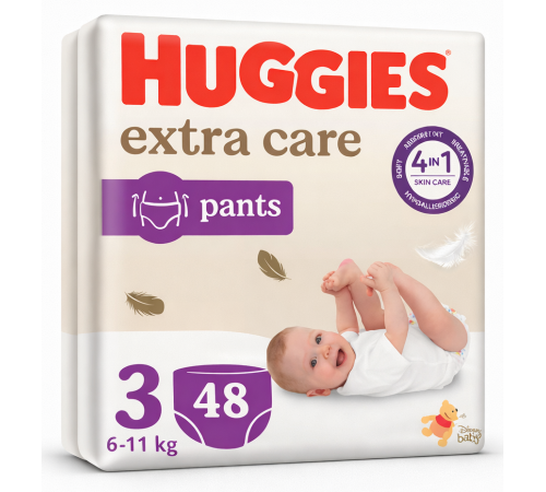  huggies extra care pants Трусики 3 (6-11 кг.) 48 шт.