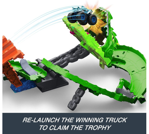 hot wheels jfr06 set de joc "monster trucks sharks vs dinos"