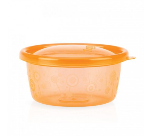 nuby id91164 set de containere-farfurii cu capace (6х300 ml.)