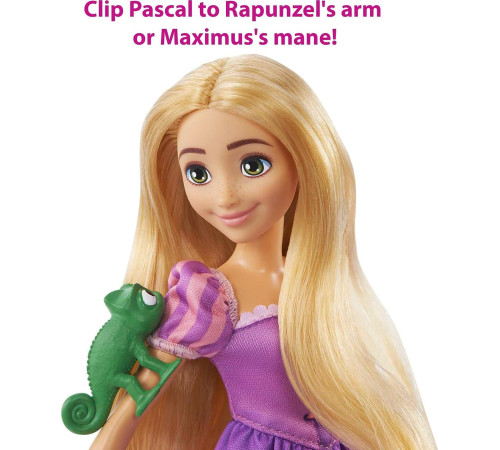 disney princess hlw23 setul de joc "rapunzel cu prietenul ei fidel maximus"