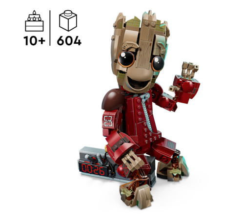 lego marvel 76341 constructor "costumul ravager groot" (604 el.)