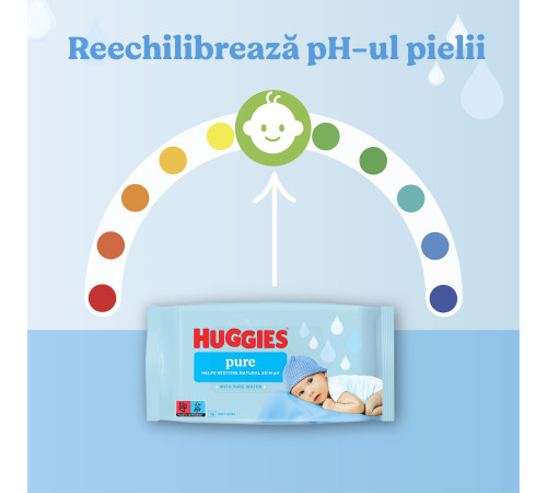 huggies servetele umede "huggies pure" (56 buc.)
