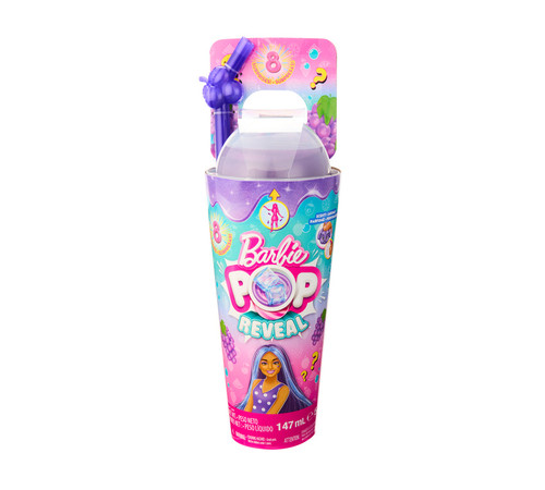 barbie hnw44 Кукла pop reveal Фруктовая серия "Виноградная содовая"