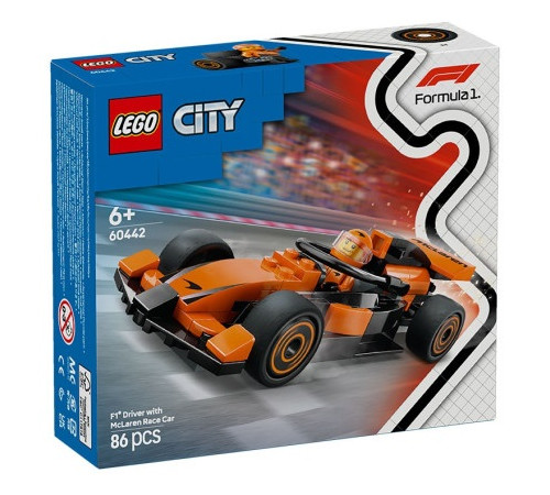 Детский магазин в Кишиневе в Молдове lego city 60442 Конструктор "Пилот f1 на гоночном автомобиле mclaren" (86 дет.)
