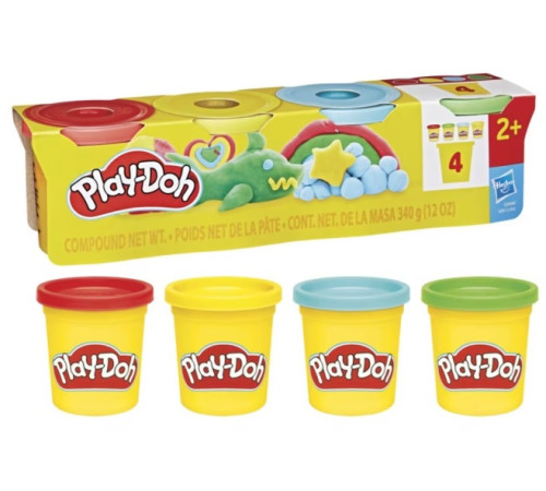  play-doh g0512 ​Набор для лепки "classic" (4 цвета) в асс.