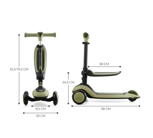 kinderkraft trotineta 2in1 "halley" grassland green