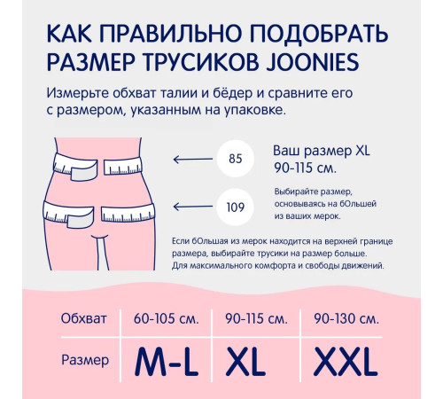 joonies chiloți de unică folosință pentru femei xxl (7 buc.)