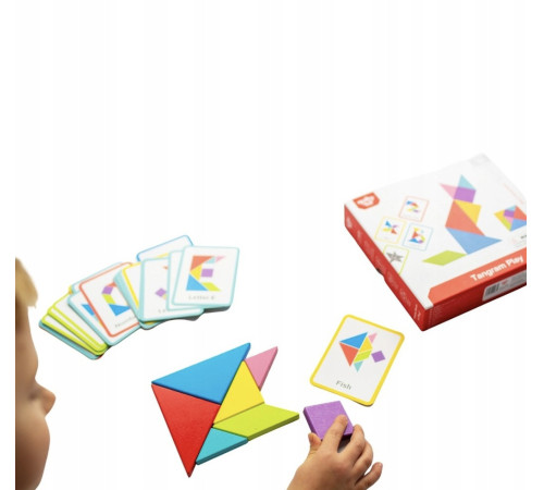 tooky toy ty879 puzzle din lemn “tangram”