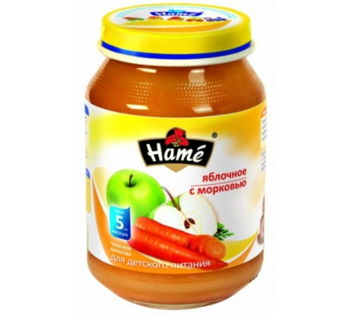 hame Пюре Яблоко с морковью (5 м.+) 190 гр.