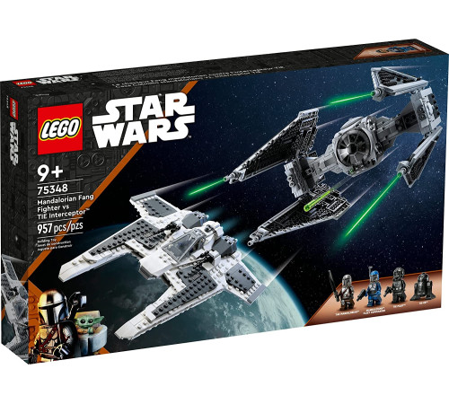  lego star wars 75348 Конструктор "Мандалорский истребитель-клык против перехватчика" (957 дет.)