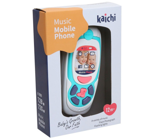  kaichi kaydig025ka72b jucărie muzicală "telefon" (albastru)