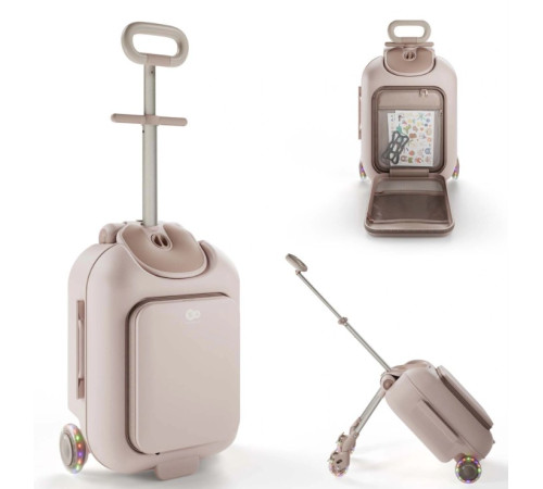  kinderkraft valiza pentru copii cabby (p&acirc;nă la 70 kg.) rose gold