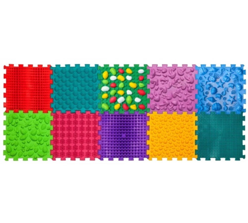  ortek 13177 Массажный коврик "Ортек Микс Пазлы" 10 элементов + "Камни"