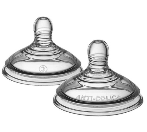 tommee tippee tt0189 tetina de silicon "advanced anti-colic" (6 luni+) 2 buc. 