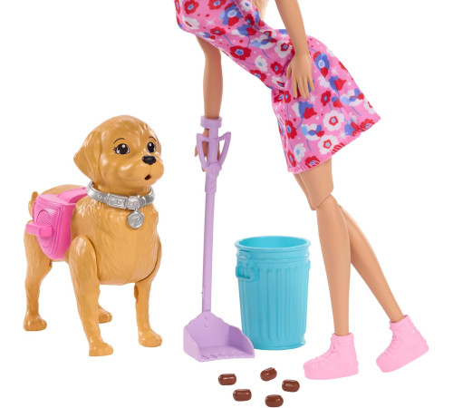 barbie jjb46 păpușa barbie "plimbarea cu cățelușul"