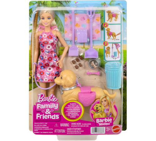 barbie jjb46 păpușa barbie "plimbarea cu cățelușul"
