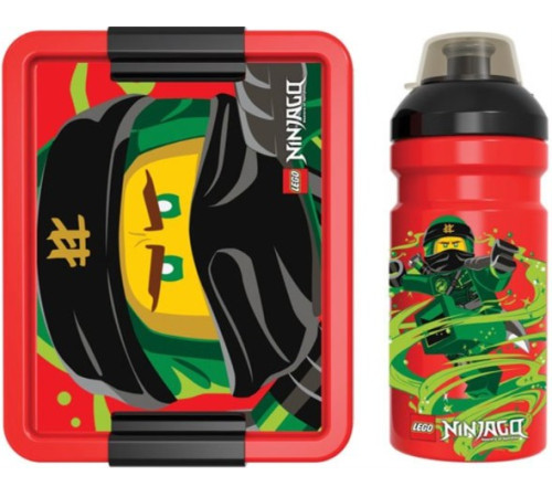  lego set lunch box și sticlă pentru apă "ninjago"