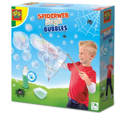  ses creative 02322s set bule de săpun uriașe "spiderweb mega bubbles"