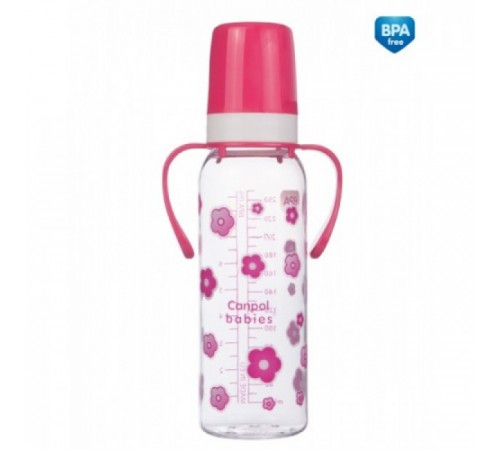 canpol 11/815 biberon din tritan cu mâner 250ml.(1buv.) 12+