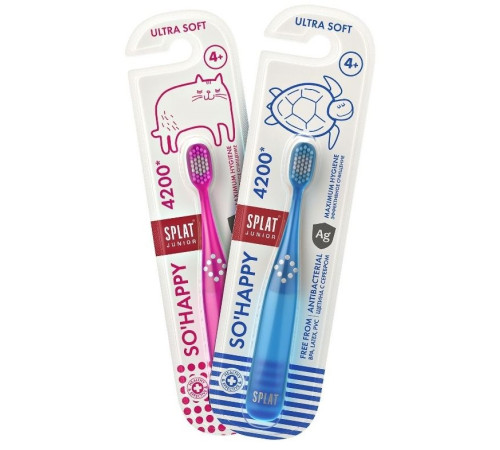 splat junior periuta de dinti pentru copii cu ioni de argint ultra soft (4+) in sort.