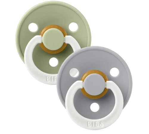 Bibs Suzeta rotunda din latex Color Glow Sage & Cloud (0-6 luni) 2 buc.  bibs suzeta rotunda din latex color glow sage & cloud (0-6 luni) 2 buc.