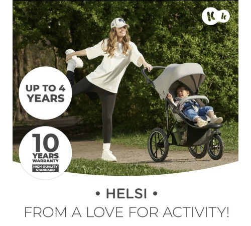 kinderkraft Коляска прогулочная helsy черная