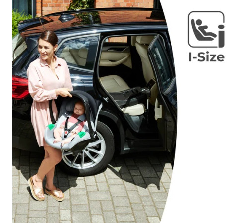 kinderkraft scaun auto mink pro i-size (40-75 cm) complet cu baza fx isofix (gri)