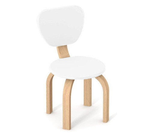  veres 46.400.2.15 Стульчик со спинкой деревянный Монако (белый/бук)