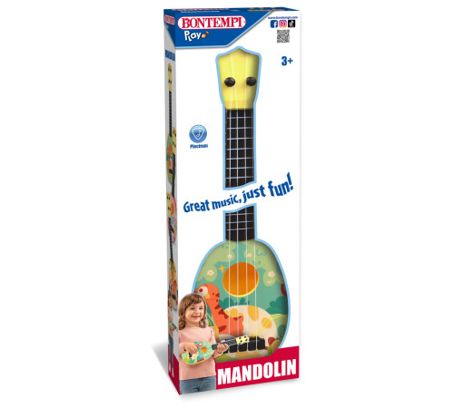 bontempi 205310 mandolină cu 4 corzi (în sort.)