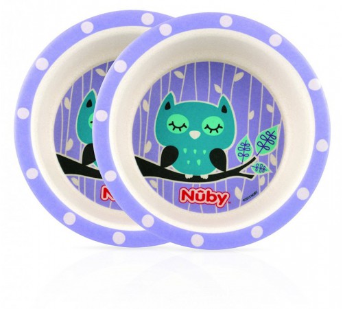 nuby id5501 Набор тарелочек bio (2 шт.) в асс.