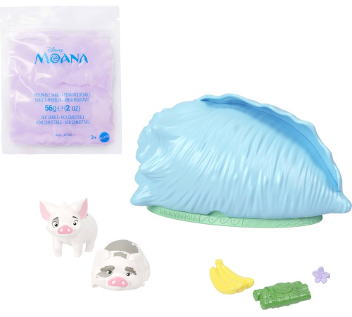 disney princess jjv38 set de joacă surpriză "moana: scoică cu mini-păpușă"