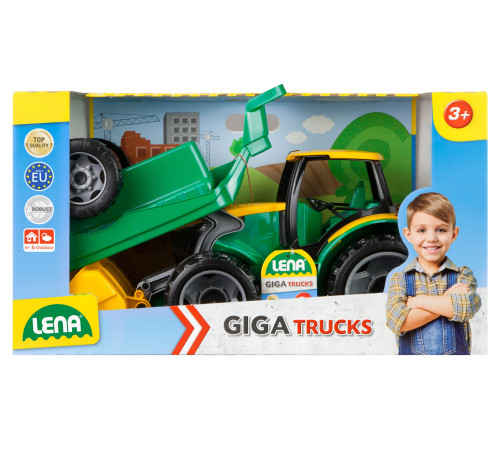 lena 02123 jucărie "tractor mare cu remorcă" (108 cm).