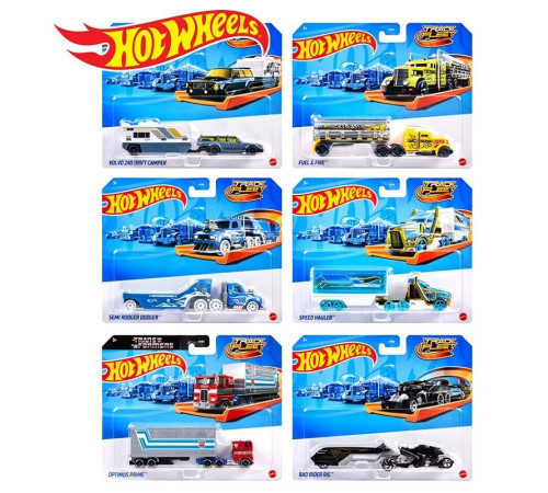 hot wheels hyt56 Базовая машина "Грузовик-трейлер" (в асс.)