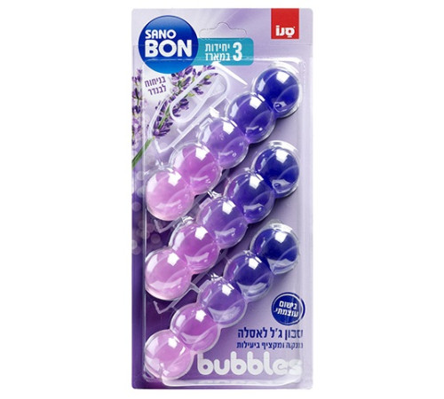 sano sapun-gel wc sanobon bubbles lavander (3x35 gr.) 357660