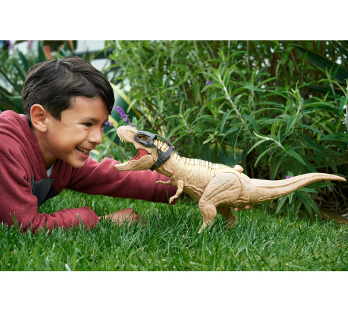 jurassic world hnt62 figurină uriașă de dinozaur "t-rex" (49 cm)